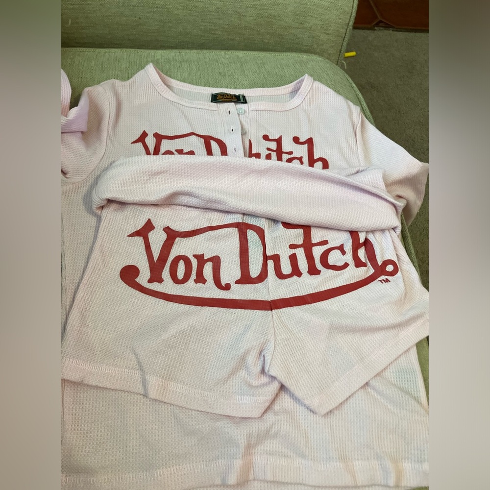 Pink von Dutch shorts and long sleeve shirt set - Picture 6 of 6